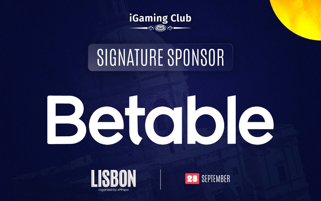 Betable as Signature Sponsor of iGaming Club Lisbon — 28 September, organized by AffPapa