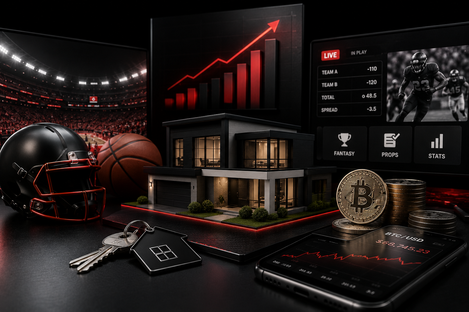Real estate, sports betting, fantasy sports, and digital asset resources