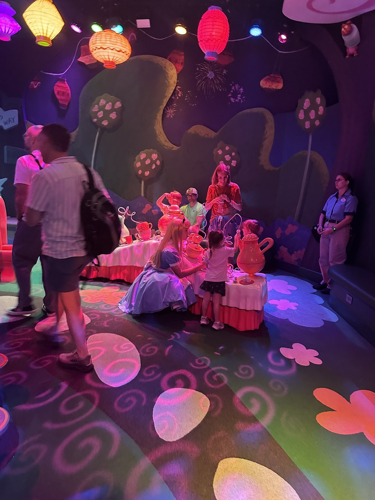 Drawn to Wonderland Alice playground / tea party area