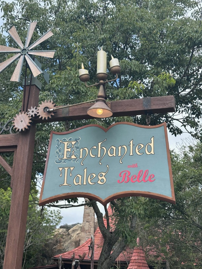 Enchanted Tales with Belle outdoor sign