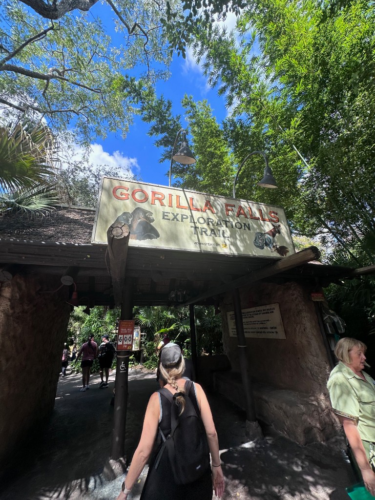 Gorilla Falls Exploration Trail entrance sign