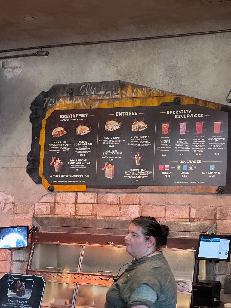 Ordering counter and menu board at Ronto Roasters