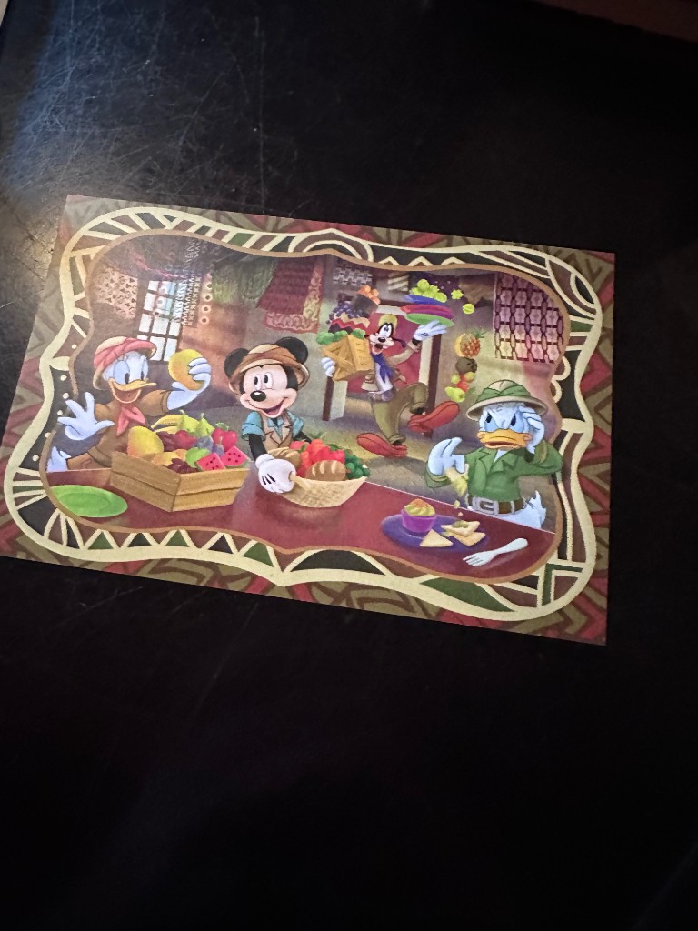 Front of the Tusker House character postcard