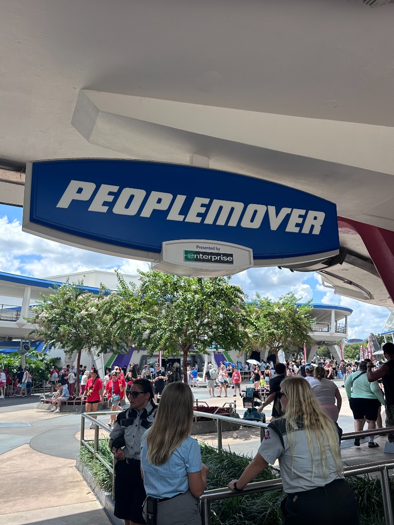 PeopleMover entrance sign presented by Enterprise at Magic Kingdom