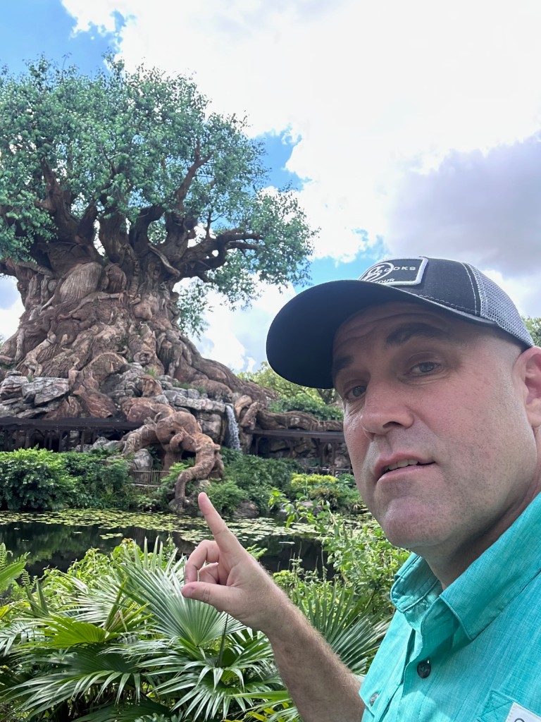 Ryan pointing at the Tree of Life