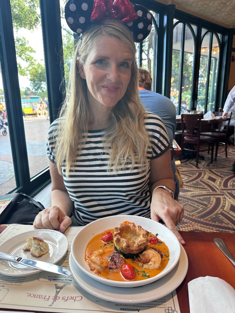 Sarah at the window with Fruits de la Mer