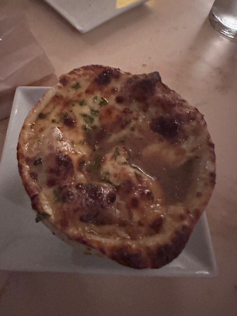 French onion soup at Be Our Guest