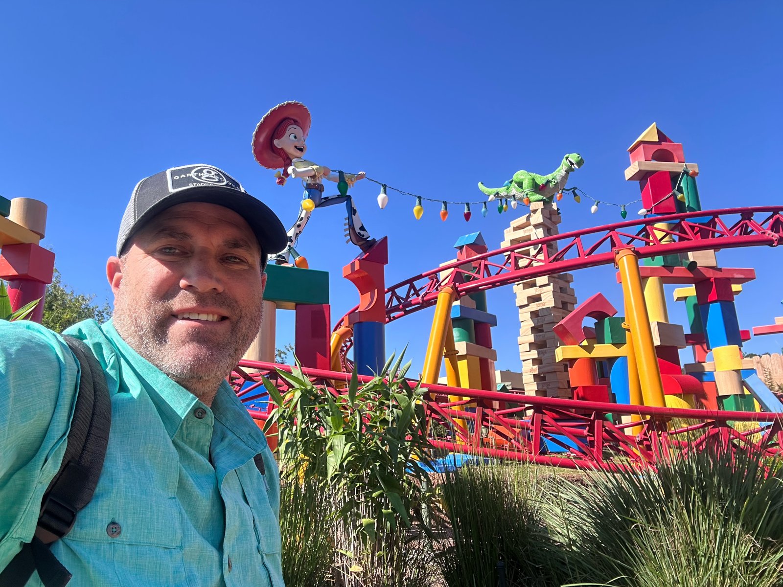 Ryan at Slinky Dog Dash with Jessie and Rex