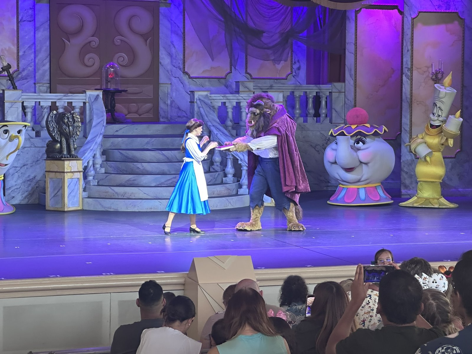 Belle and the Beast on stage during the live show