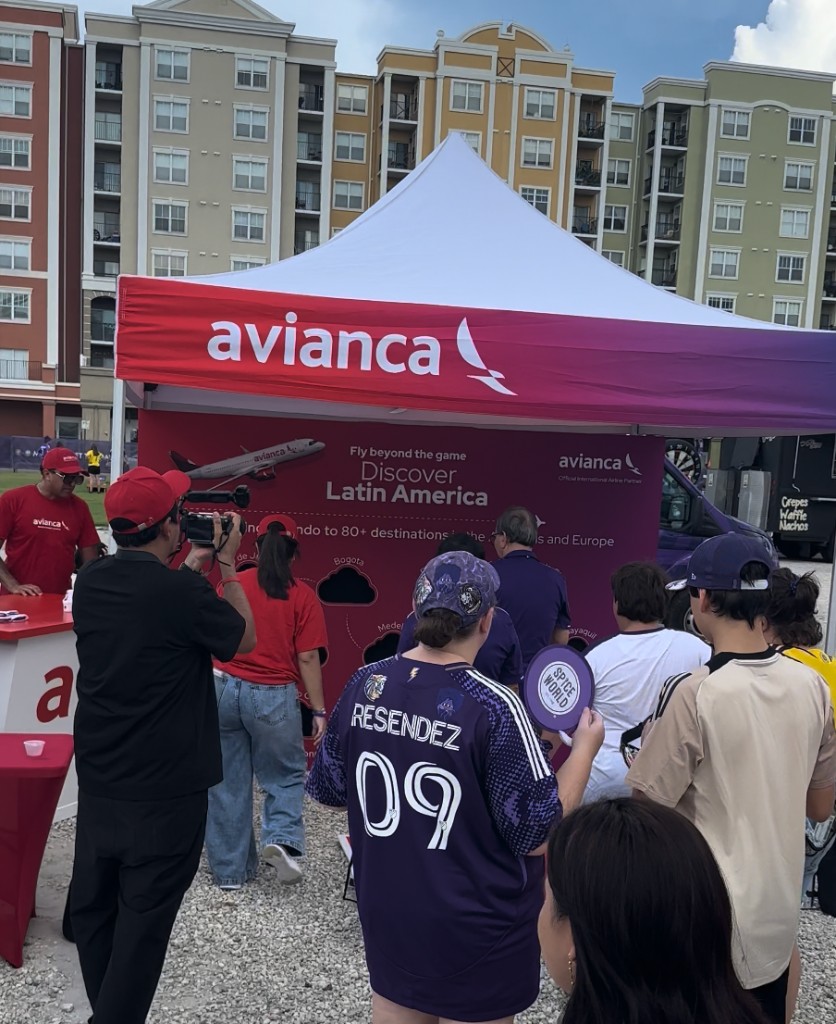 Avianca Fly beyond the game Discover Latin America tent