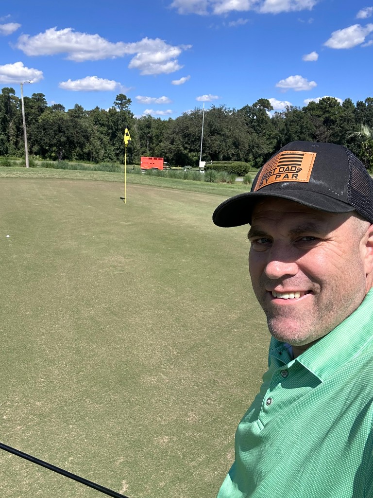 Ryan on a green at Fairways Golf Club