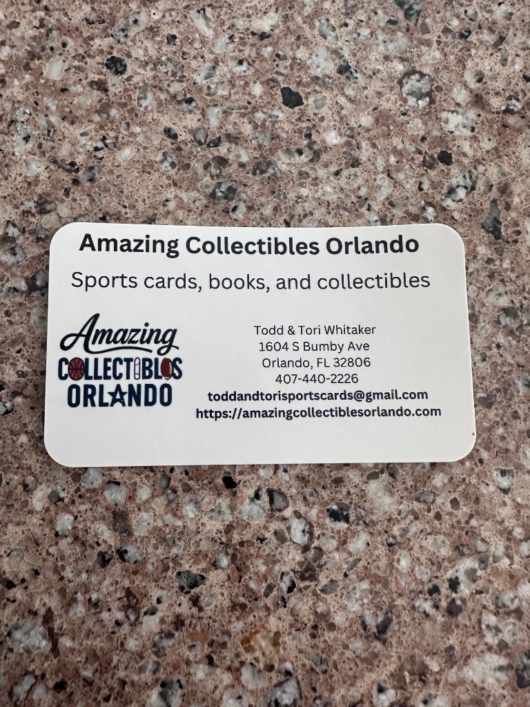 Todd and Tori Whitaker business card for Amazing Collectibles Orlando