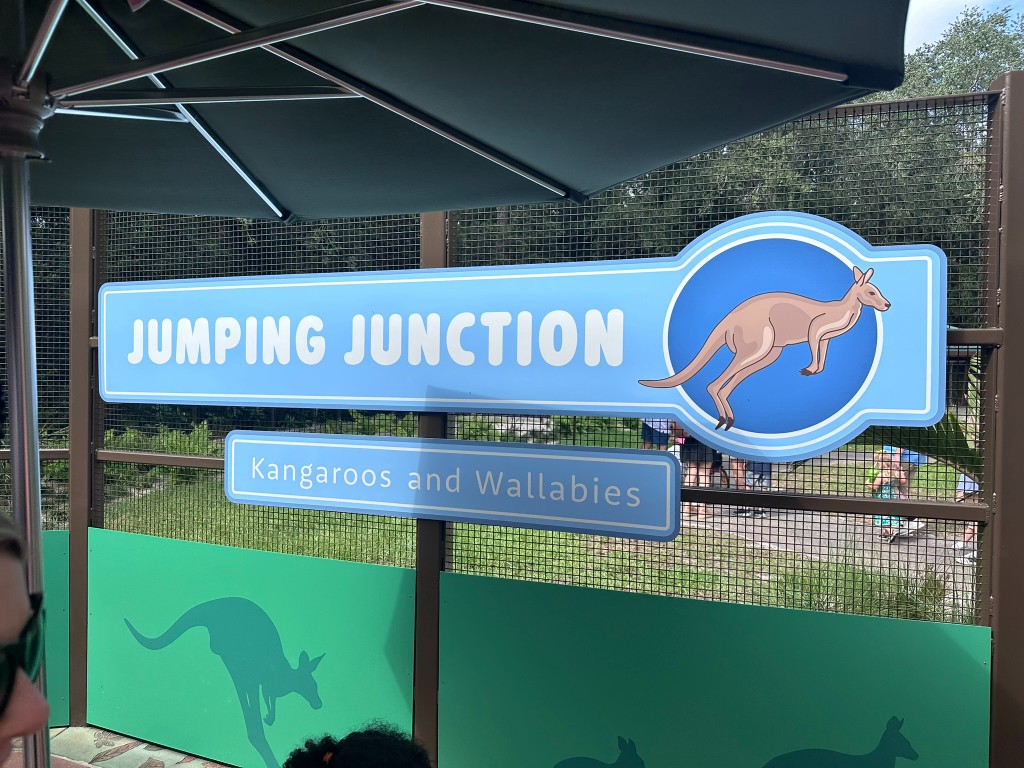 Jumping Junction kangaroo and wallaby habitat sign