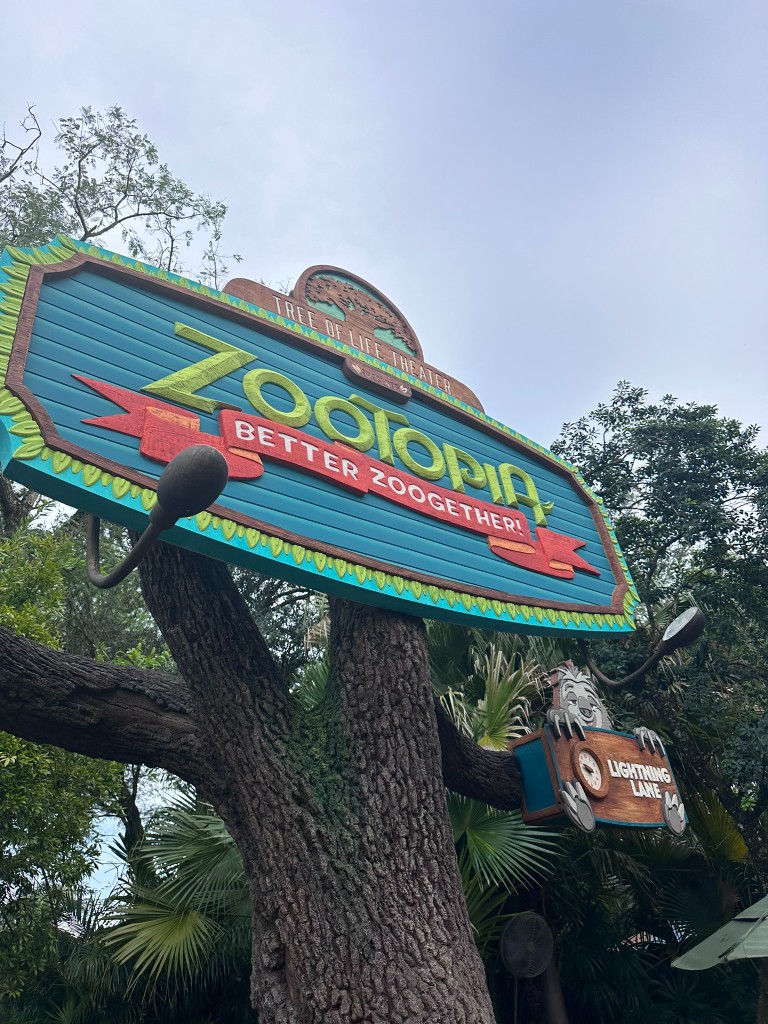 Zootopia: Better Zoogether sign at the Tree of Life Theater