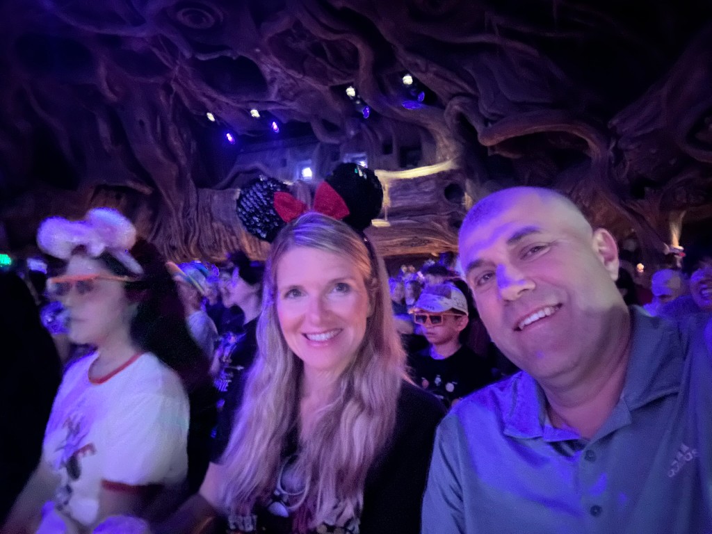 Ryan and Sarah under the Tree of Life roots before the show