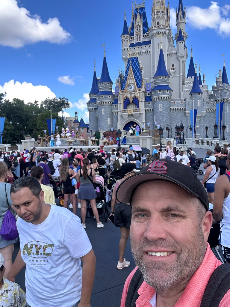 Ryan at the hub with a castle stage show behind him