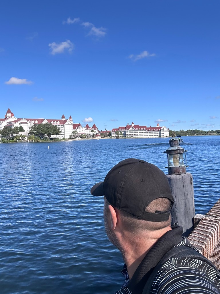 Looking across Seven Seas Lagoon toward the Grand Floridian