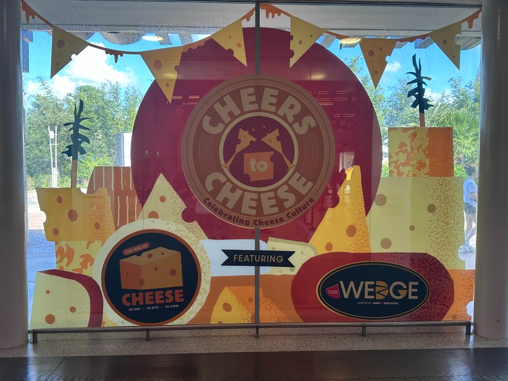 Cheers to Cheese festival display in the Odyssey building