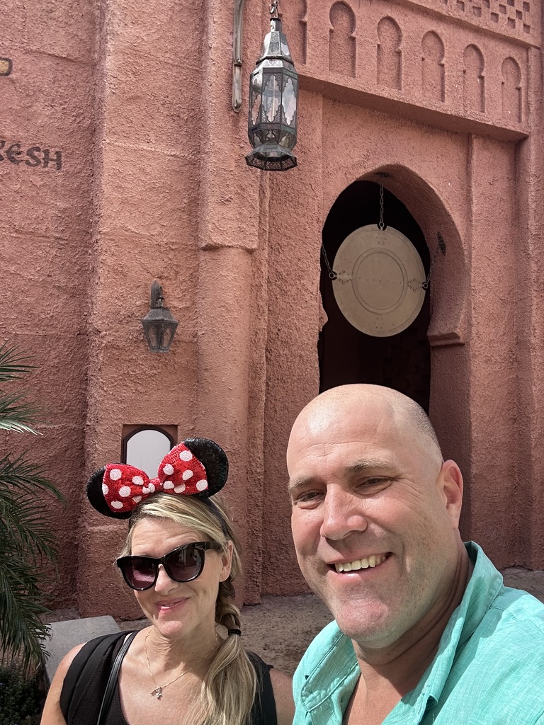 Ryan and Sarah selfie in the Morocco Pavilion