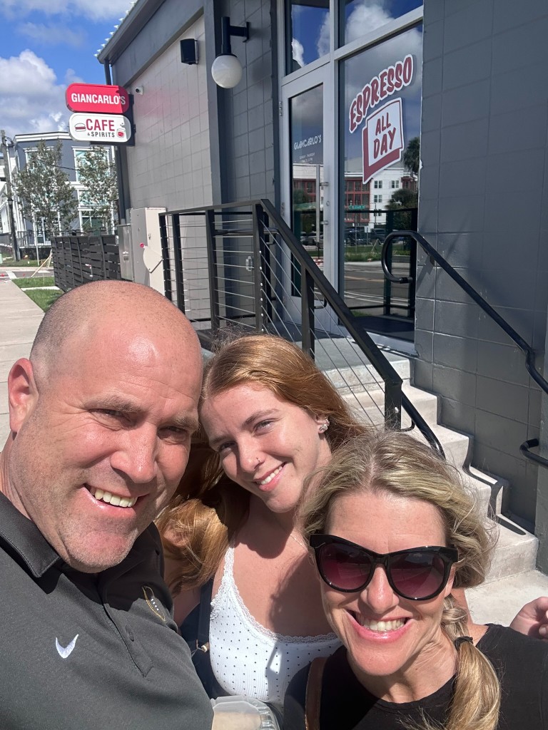 Ryan, Alyssa, and Sarah outside Giancarlo's Cafe & Spirits in Tampa
