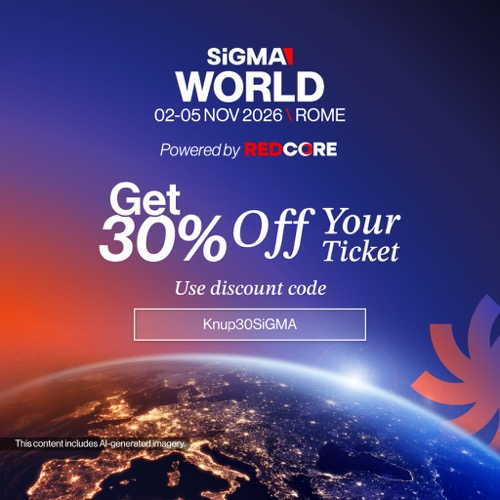 SiGMA World — November 2–5, 2026 in Rome. Get 30% off with code Knup30SiGMA.